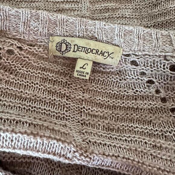 Womens Sweater Size Large Cream Western Layered Rodeo Chic Country Cottage Work - Picture 8 of 8